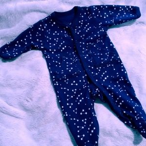 3/$12 Stars Footed Onesie